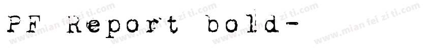 PF Report bold字体转换